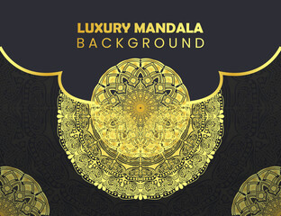 
Creative luxury decorative mandala background with golden arabesque pattern. decorative mandala for print, cover, brochure, and flyer.