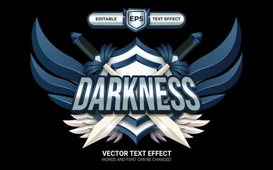 Darkness Badge with Editable Text Effect