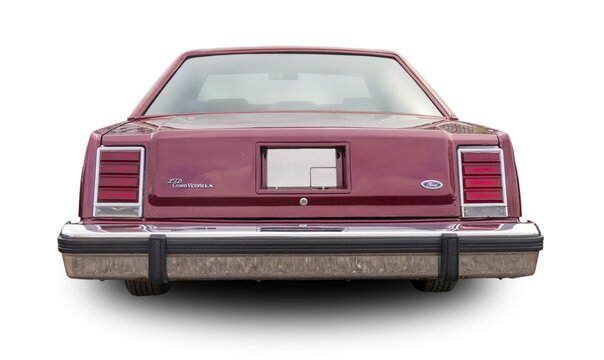 The Classic American Sedan Ford LTD Crown Victoria LX. White Background.