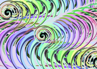 Bright abstract spiral motifs for backgrounds or textures. Wavy lines for holidays or events, fabrics, textiles, posters, fashion trends, wallpaper, prints, interior solutions, etc.