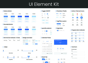 Vector UI Elements kit for website template and Mobile Application