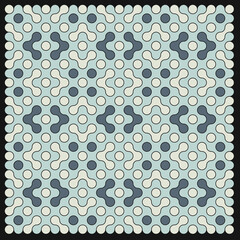 Multicolor truchet tiling connections illustration