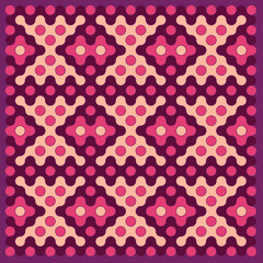 Multicolor truchet tiling connections illustration