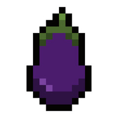Obraz premium pixel eggplant 