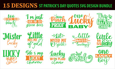 St Patrick's Day quotes SVG design bundle