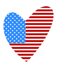 Obraz premium 4th of July American Flag Heart Shirt, USA Heart Flag Shirt, Independence Day Shirt, American Love Shirt, 4th of July Independence Day Shirt Template