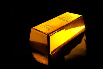 Gold bars , business and finance concept.