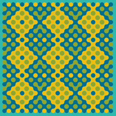 Multicolor truchet tiling connections illustration