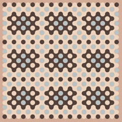 Multicolor truchet tiling connections illustration