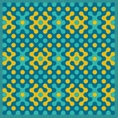 Multicolor truchet tiling connections illustration