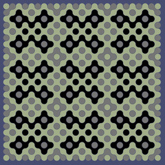 Multicolor truchet tiling connections illustration