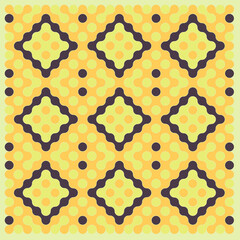 Multicolor truchet tiling connections illustration