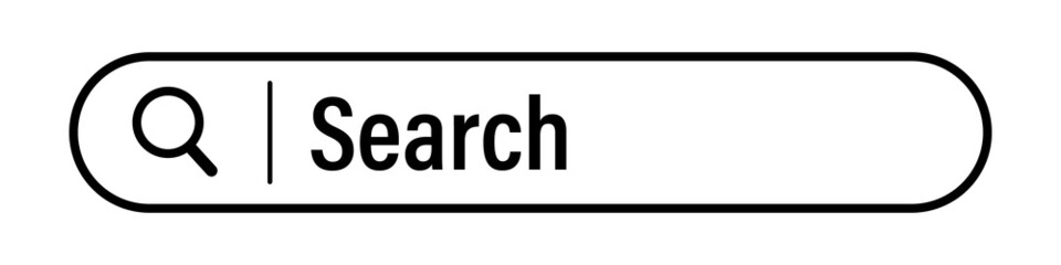 Internet search box. A search box on the web. Vector.