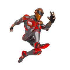 super pilot is jumping in action