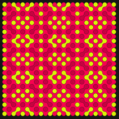 Multicolor truchet tiling connections illustration