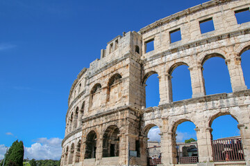 Naklejka premium The Pula Arena is the largest and best preserved monument of ancient architecture in Croatia