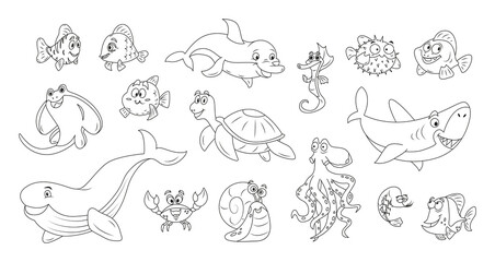 Set of marine animals_05