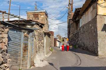 Streets of the poorest district of Kond in Yerevan. Armenia