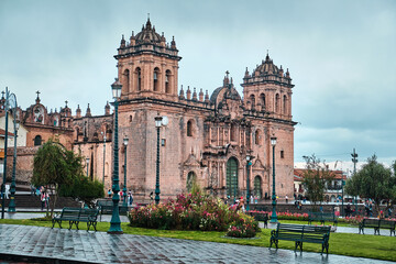 Fototapeta na wymiar Cusco Cathedral in Peru