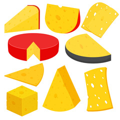 set of cheese for food design