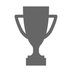 Trophy cup. Award cup silhouette. Winner symbol. Vector isolated on white.