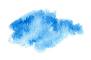 Blue watercolor design artistic element for banner, template, print and logo	