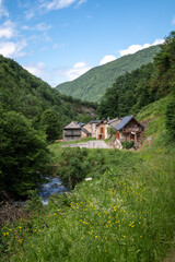 Fototapeta na wymiar Salau village de montagne dans le departement de l'Ariège en France 