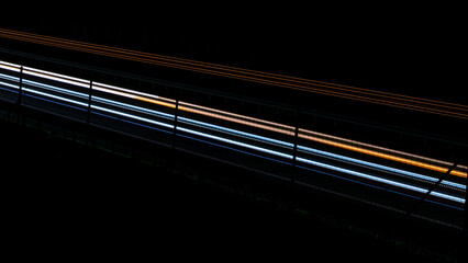 lights of cars with night. long exposure