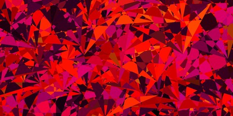 Dark Pink, Yellow vector template with triangle shapes.