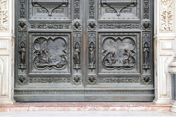 detail of the door of the cathedral country