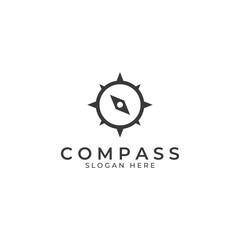 Naklejka premium Compass logo, directional guide or pandom. Compass logo icon vector illustration template.