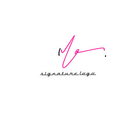 Initial Letter ma Logo - Handwritten Signature Logo