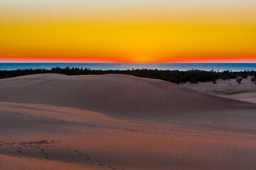 Sunset at Silver Lake Sand Dunes, Michigan