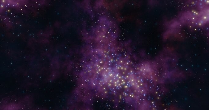 Nebula background. Galaxy in the universe. 3d rendering.