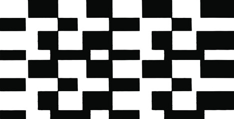 Rough, irregular texture composed of monochrome geometric elements. Overlay distressed grunge background. Abstract vector illustration. Isolated on white background. EPS10