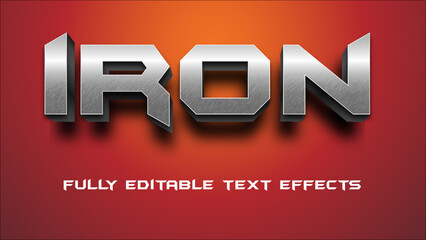 Editable text effect in heavy iron style
