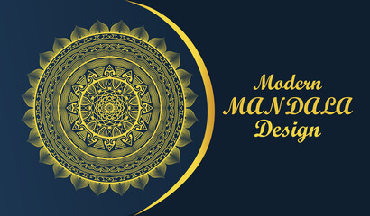 Golden ornamental luxury mandala background design.