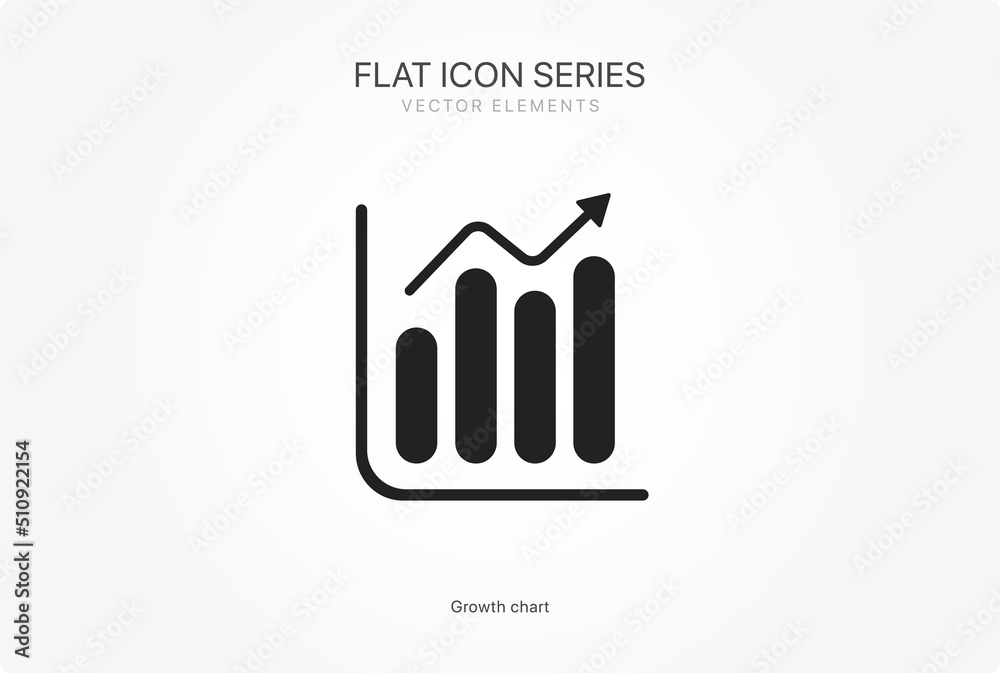 Poster financial analysis stats icon. growing graph. business chart. growths chart. progress bar. bar diagr