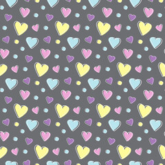 contrast love seamless pattern background