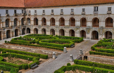 Alcobaca, Portugal - july 10 2020 : historical monastery