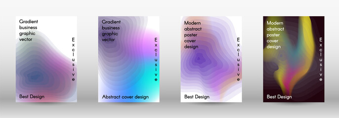 Set for liquid. Holographic abstract backgrounds. Bright mesh blurred pattern.