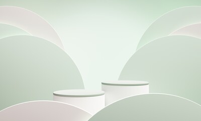 podium display for luxury product presentation, 3d render, 3d illustration