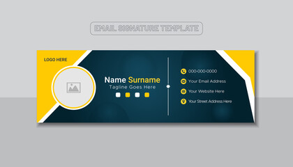 Modern business email signature layout.