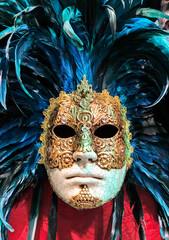 Obraz na płótnie Canvas Venetian Mask With Feathers