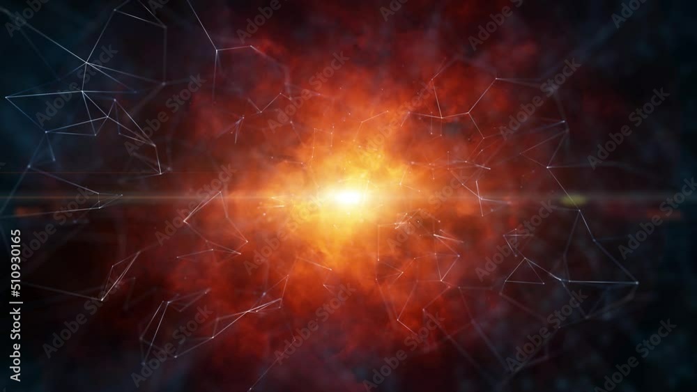 Canvas Prints futuristic dangerous cyber space digital technology loop animation. concept virus attack background.