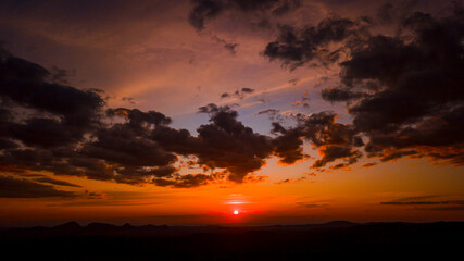 Fototapeta na wymiar Sunset at Chapada dos Veadeiros, Brazil