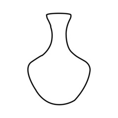 Collection of contour drawings of vases in eps 10