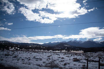 snow covered mountains