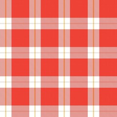 Orange Asymmetric Plaid textured Seamless Pattern