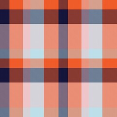 Orange Asymmetric Plaid textured Seamless Pattern